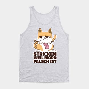 Cat knitting Tank Top